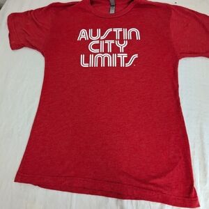 Austin City Limits Tee Shirt  Red Small